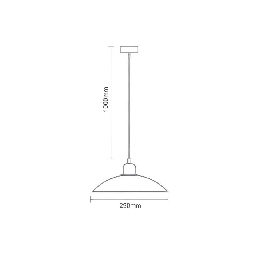 Pakabinamas sietynas 1xE27/60W/230V diametras 29 cm juoda