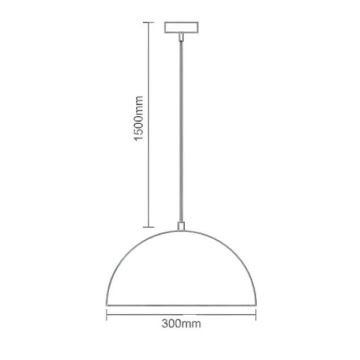 Pakabinamas sietynas 1xE27/60W/230V diametras 30 cm juoda