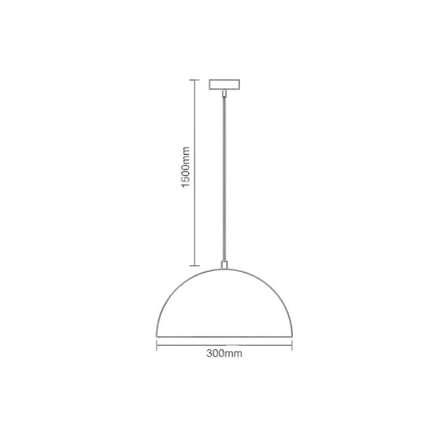 Pakabinamas sietynas 1xE27/60W/230V diametras 30 cm juoda