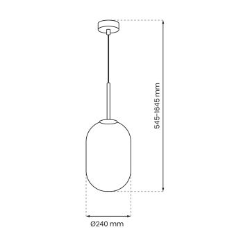 Pakabinamas sietynas ALIAS 1xE14/40W/230V diametras 24 cm auksas