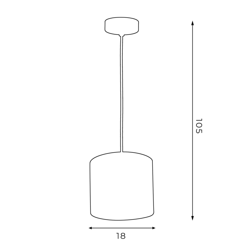 Pakabinamas sietynas ARDEN 1xE27/60W/230V d. 18 cm baltas/aukso