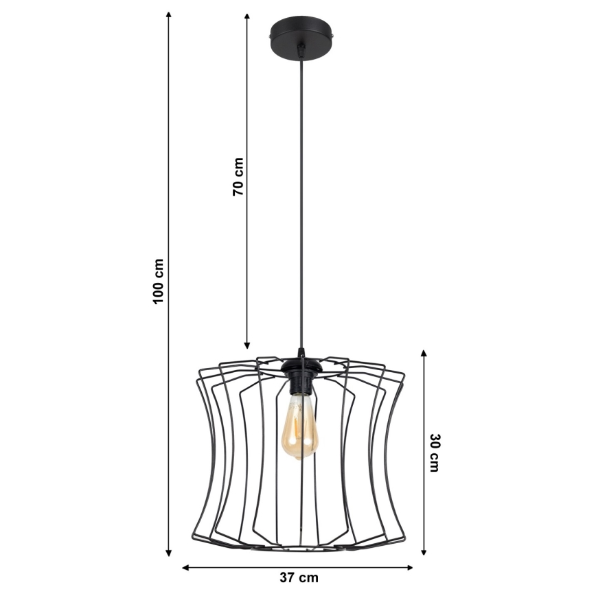 Pakabinamas sietynas BEK 1xE27/60W/230V d. 37 cm