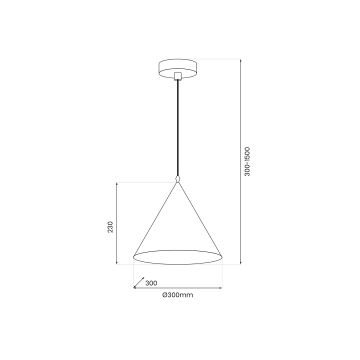 Pakabinamas sietynas BOSCO 1xE27/15W/230V ruda