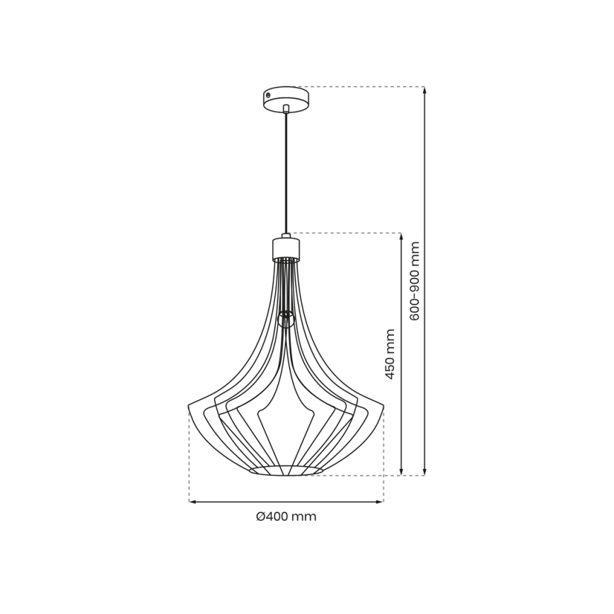 Pakabinamas sietynas CESTA 1xE27/60W/230V mėlynas