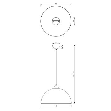 Pakabinamas sietynas KITCHEN 1xE27/15W/230V balta/chromas