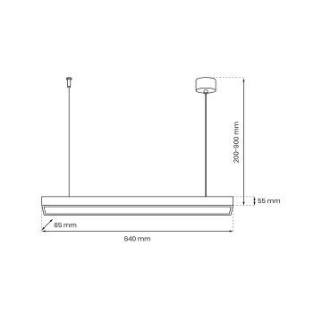 Pakabinamas sietynas LUNGO T8 1xG13/9W/230V juodas