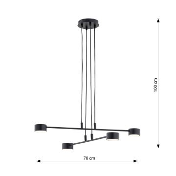 Pakabinamas sietynas MODUS 4xGX53/12W/230V juoda