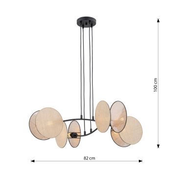 Pakabinamas sietynas MOTIF 4xE27/15W/230V smėlio spalva