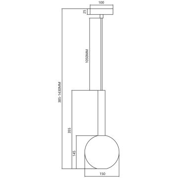 Pakabinamas sietynas NIKO 1xG9/9W/230V diametras 15 cm auksas