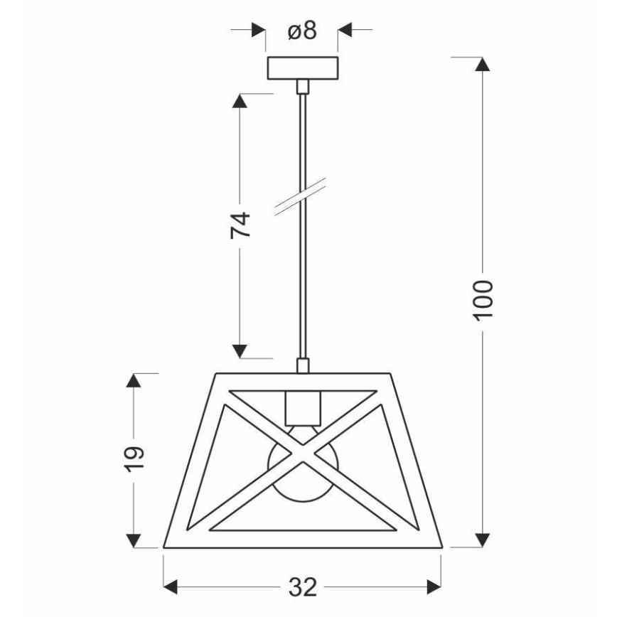 Pakabinamas sietynas ORIGAMI 1xE27/40W/230V