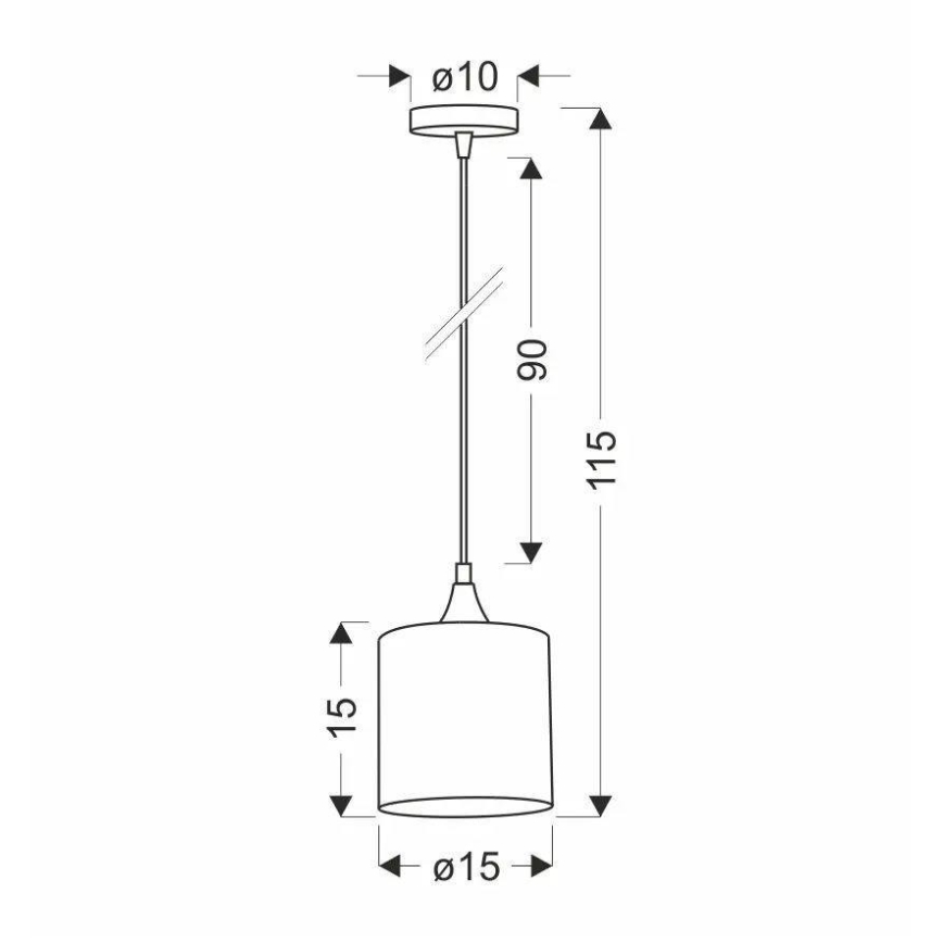 Pakabinamas sietynas PATTI 1xE27/60W/230V diametras 15 cm žalia