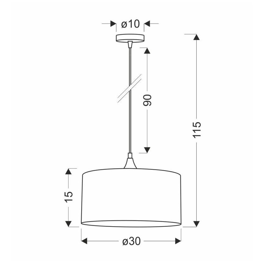 Pakabinamas sietynas PATTI 1xE27/60W/230V diametras 30 cm žalia