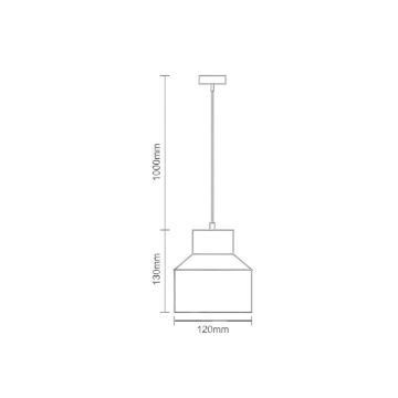 Pakabinamas sietynas TERRAZZO 1xE27/60W/230V diametras 12 cm juoda