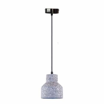 Pakabinamas sietynas TERRAZZO 1xE27/60W/230V diametras 12 cm pilka