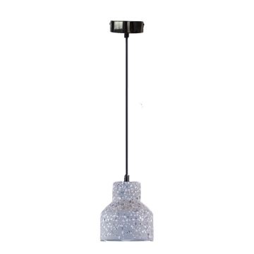 Pakabinamas sietynas TERRAZZO 1xE27/60W/230V diametras 12 cm pilka