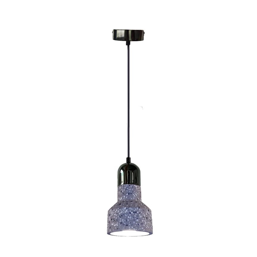 Pakabinamas sietynas TERRAZZO 1xE27/60W/230V diametras 12 cm pilka