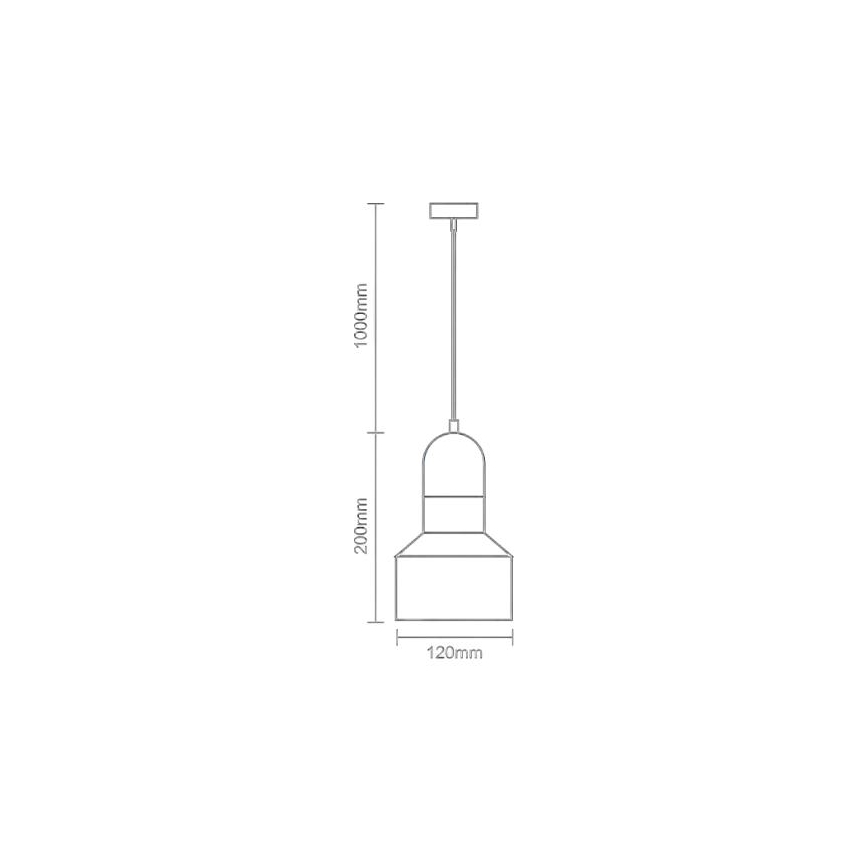 Pakabinamas sietynas TERRAZZO 1xE27/60W/230V diametras 12 cm pilka