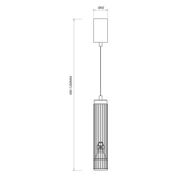 Pakabinamas sietynas VERTICAL 1xGU10/8W/230V balta