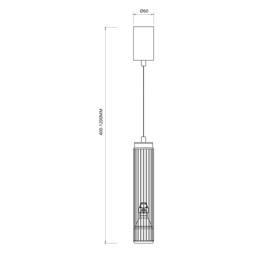 Pakabinamas sietynas VERTICAL 1xGU10/8W/230V balta