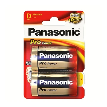 Panasonic LR20 PPG - 2vnt šarminės baterijos  D Pro Power 1.5V