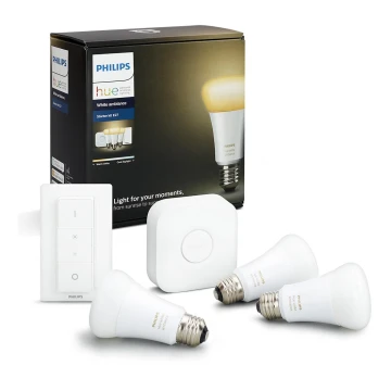 Paprastas rinkinys Philips Hue WHITE AMBIANCE 3xE27/9,5W/230V