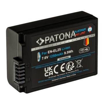 PATONA - Akumuliatorius Nikon EN-EL25 1250mAh Li-Ion Platinum USB-C įkrovimas