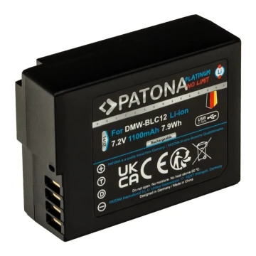 PATONA - Akumuliatorius Panasonic DMW-BLC12 1100mAh Li-Ion Platinum USB-C įkrovimas