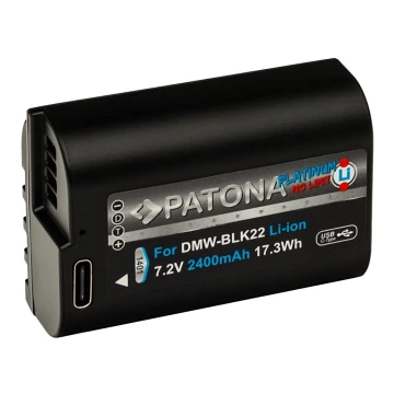 PATONA - Akumuliatorius Panasonic DMW-BLK22 2400mAh Li-Ion Platinum USB-C įkrovimas