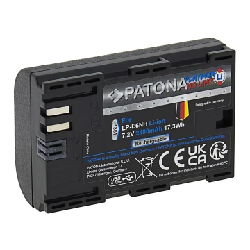 PATONA – Canon LP-E6NH 2400 mAh ličio jonų platininis USB-C akumuliatorius