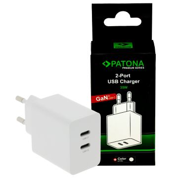 PATONA - Įkrovimo adapteris Power delivery 35W 2xUSB-C -PD 3.0