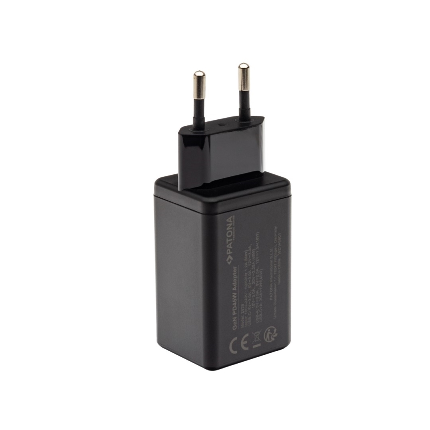 PATONA - Įkrovimo adapteris Power delivery 45W 1xUSB-C/1xUSB-A -PD 3.0