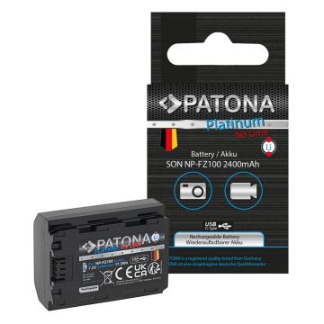 PATONA – Sony NP-FZ100 2400mAh ličio jonų platininis USB-C akumuliatorius