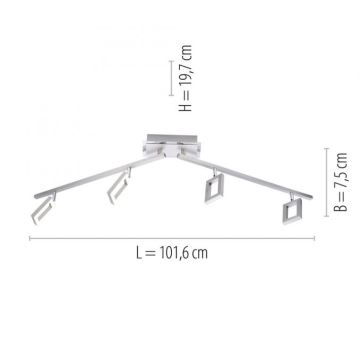 Paul Neuhaus 6960-55 - LED Reguliuojamas akcentinis šviestuvas INIGO 4xLED/4,2W/230V