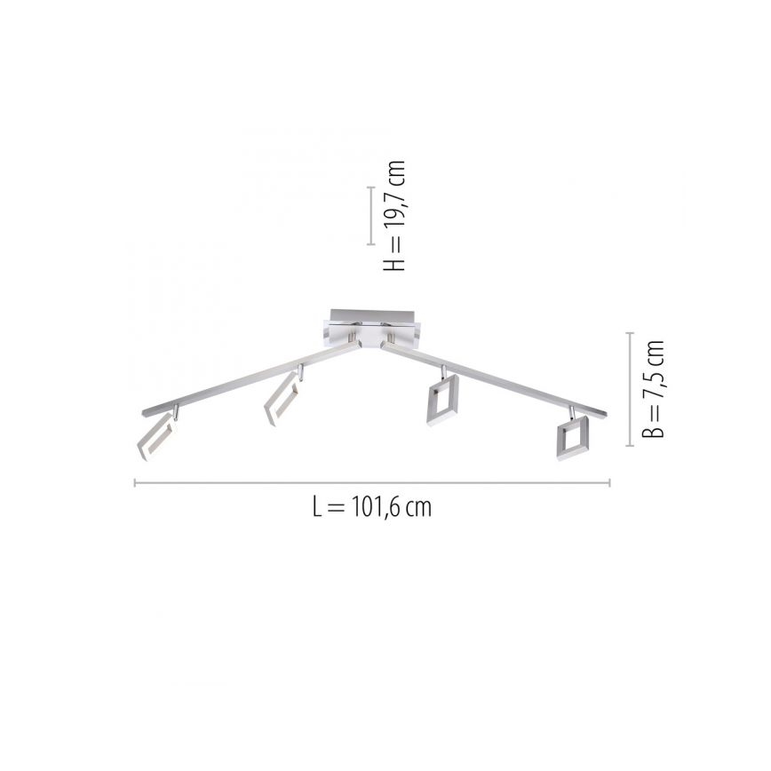 Paul Neuhaus 6960-55 - LED Reguliuojamas akcentinis šviestuvas INIGO 4xLED/4,2W/230V