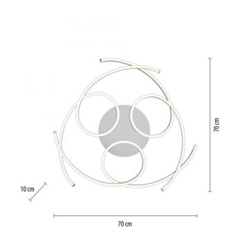 Paul Neuhaus 8165-55 - LED Pritemdomas lubų šviestuvas DANILO 3xLED / 12W / 230V