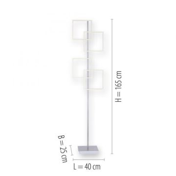 Paul Neuhaus 817-55 - LED Reguliuojamas toršeras  INIGO 4xLED/8W/230V + valdymo pultas