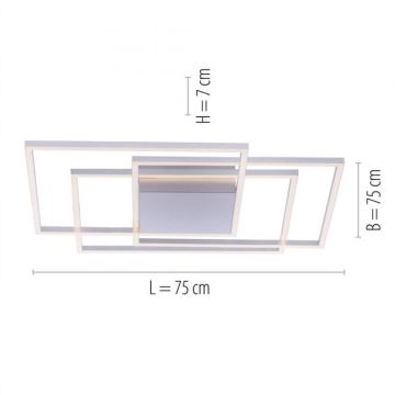 Paul Neuhaus 8256-55 - Pritemdomas lubinis LED šviestuvas INIGO 3xLED/16W/230V