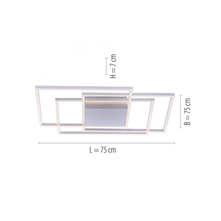 Paul Neuhaus 8256-55 - Pritemdomas lubinis LED šviestuvas INIGO 3xLED/16W/230V