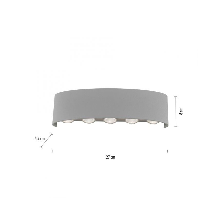 Paul Neuhaus 9489-21- LED Lauko sieninis šviestuvas CARLO 10xLED/0,8W/230V IP54