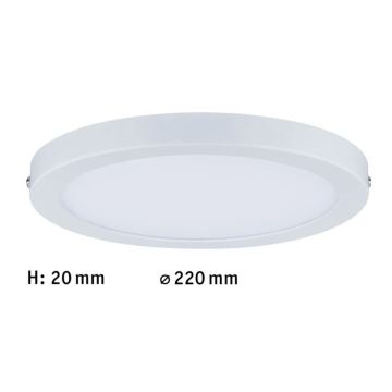 Paulmann 70868 - LED/18,5W Pritemdymo panelė ATRIA 230V 2700K diametras 22 cm balta