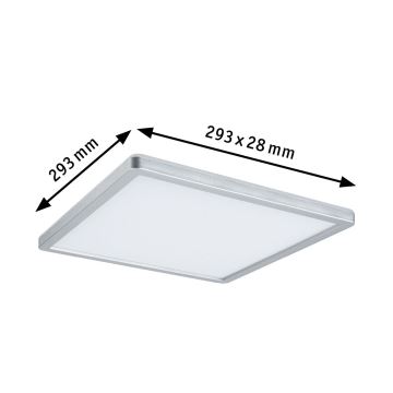 Paulmann 70994 - LED/16W Tvirtinama panelė ATRIA 230V 3000K 29,3x29,6 cm matinis chromas