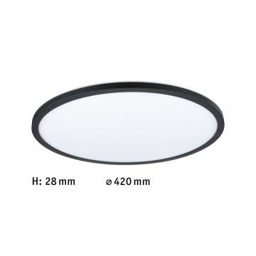 Paulmann 71013 - LED/22W Pritemdymo panelė ATRIA 230V 4000K diametras 42 cm juoda