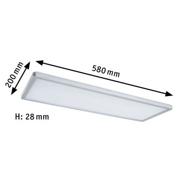 Paulmann 71020 - LED/20W RGBW Pritemdymo panelė ATRIA 230V 4000K 20x58 cm + nuotolinio valdymo pultas