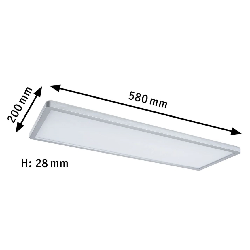 Paulmann 71020 - LED/20W RGBW Pritemdymo panelė ATRIA 230V 4000K 20x58 cm + nuotolinio valdymo pultas