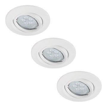 Paulmann 92029 - KOMPLEKTAS 3xLED-GU10/6,5W įleidžiamas šviestuvas QUALITY 230V