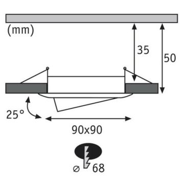 Paulmann 927.74 - KOMPLEKTAS 3x LED/6,8W įleidžiamas vonios lubinis šviestuvas PREMIUM 230V