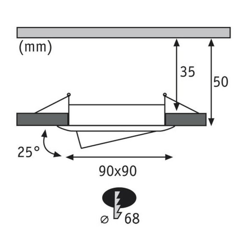 Paulmann 927.74 - KOMPLEKTAS 3x LED/6,8W įleidžiamas vonios lubinis šviestuvas PREMIUM 230V