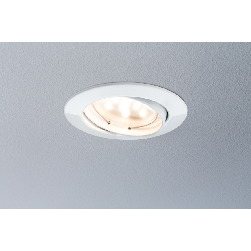 Paulmann 92765 - KOMPLEKTAS 3x įleidžiamas LED šviestuvas COIN 3xLED/6,8W/230V baltas