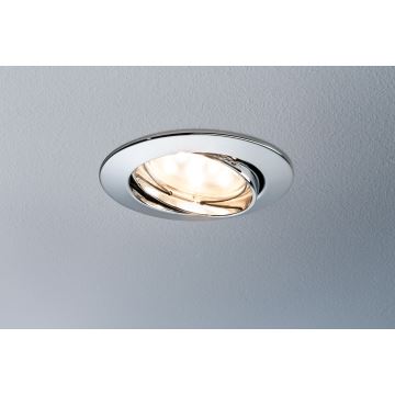 Paulmann 92821 - KOMPLEKTAS 3x LED/7W IP23 Pritemdomas įleidžiamas lubinis vonios šviestuvas COIN 230V