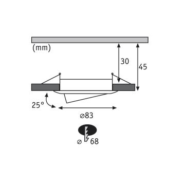 Paulmann 92821 - KOMPLEKTAS 3x LED/7W IP23 Pritemdomas įleidžiamas lubinis vonios šviestuvas COIN 230V